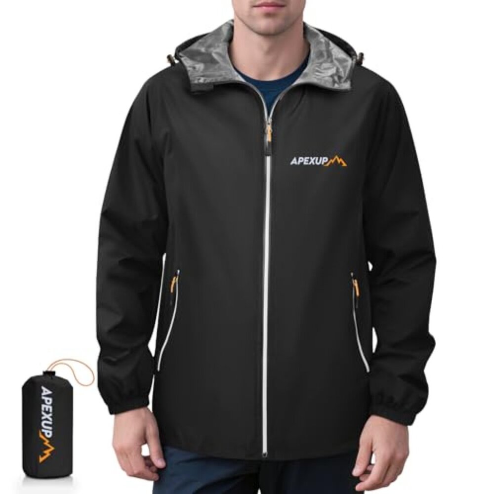 Lightweight Waterproof Rain Jacket Packable Refle… - image 2
